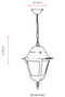 Opviq Lámpara de Araña para Exteriores Negro y Blanco BFE-68179-BSY